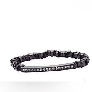 Black and Silver Beaded Bracelet